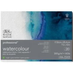 Akvarellblock 17,8x25,4cm Winsor & Newton Premium Rough 300g (17,8x25,4cm)