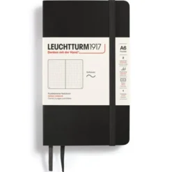 Anteckningsbok Leuchtturm1917 Soft A6 svart dotted