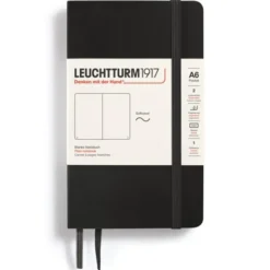 Anteckningsbok Leuchtturm1917 Soft A6 svart olinjerad