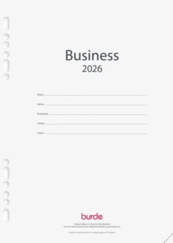 Business kalendersats 2026 (Hålad)