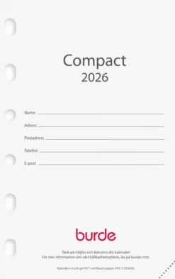 Compact kalendersats 2026