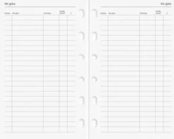 Compact Systemkalender svart skinn 2027