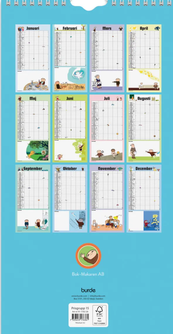 Familjekalender Alfons Åberg 2026