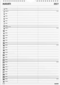 Familjekalender Black and white A4 2027