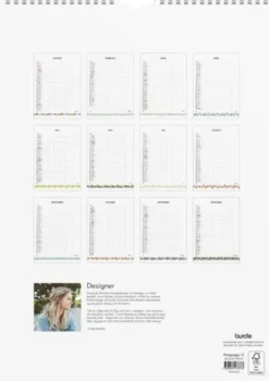 Familjekalender Illustrerad blomster 2027