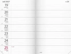 Fickagenda svart konstläder 2027