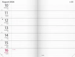 Fickagenda svart konstläder 2026