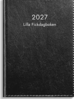 Fickkalender Lilla Fickdagboken svart konstläder 2027
