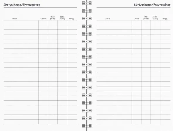 Fickkalender Lilla studieåret basic Spiralbunden 2026-2027
