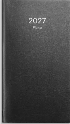 Fickkalender Plano svart plast 2027