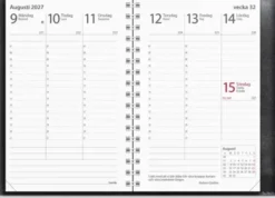 Fickkalender Prestige de Luxe svart skinn 2027