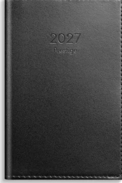 Fickkalender Prestige svart skinn 2027