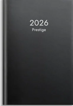 Fickkalender Prestige svart plast 2026