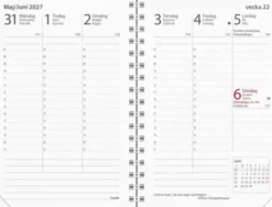 Fickkalender Prestige svart plast 2027