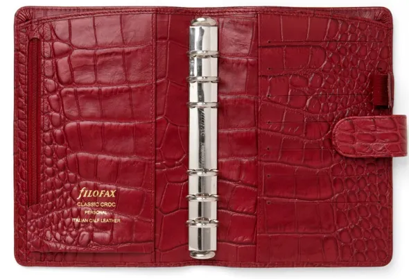Filofax Classic Croc Personal Cherry