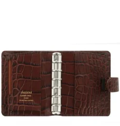 Filofax Classic Croc Pocket Chestnut