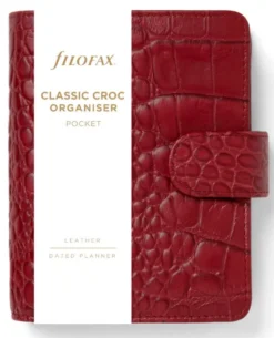 Filofax Classic Croc Pocket Cherry