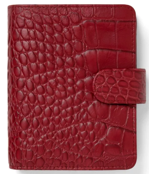 Filofax Classic Croc Pocket Cherry