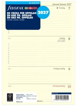 Filofax Dagbok A5 2027 v/u ( 14,8 x 21cm)