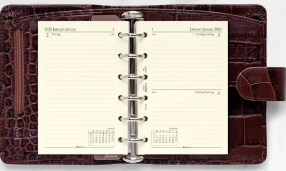 Filofax Dagbok Pocket D/S 2026 (8,1x12cm)