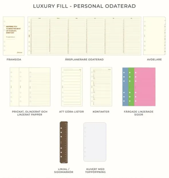 Filofax Lockwood personal Zip Cognac