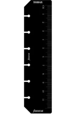 Filofax pocket linjal/markör svart