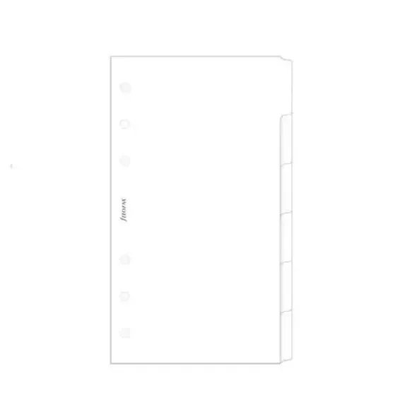 Filofax Register Personal 6 Flikar Vit