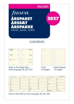 Filofax Årspaket Pocket 2027 (8,1x12cm)