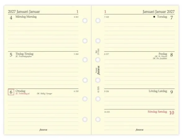 Filofax Årspaket Pocket 2027 (8,1x12cm)