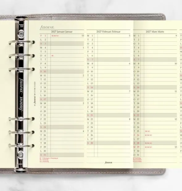 Filofax Årsplan A5 2027 (14,8x21cm)