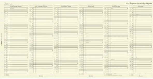 Filofax Årsplan A5 2028 (14,8x21cm)