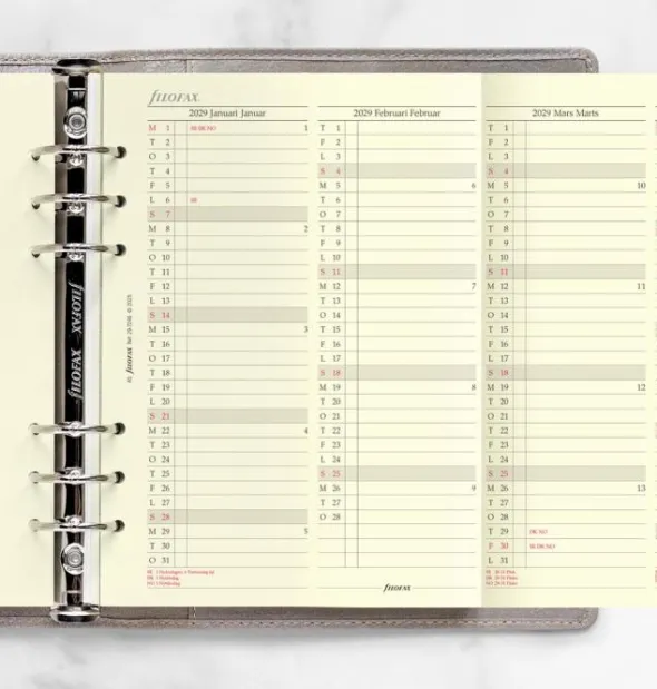 Filofax Årsplan A5 2029 (14,8x21cm)