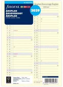 Filofax Årsplan A5 2029 (14,8x21cm)