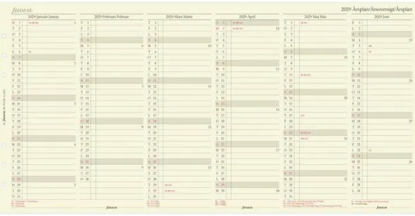 Filofax Årsplan A5 2029 (14,8x21cm)