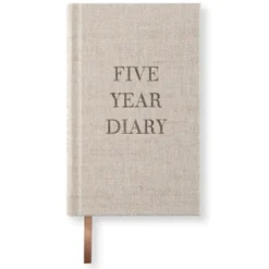 Five Year Diary Pocket Rough Linen