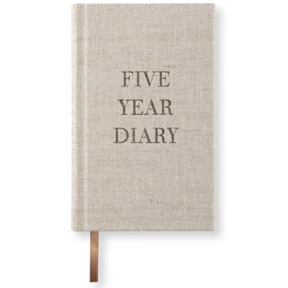 Five Year Diary Pocket Rough Linen