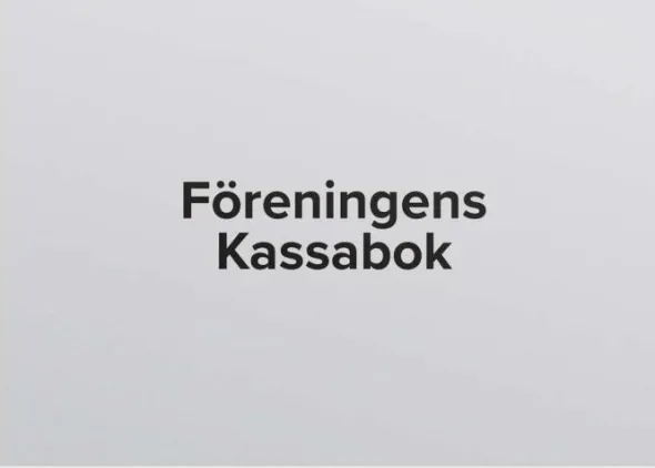 Föreningens Kassabok - A4 - 297x210mm