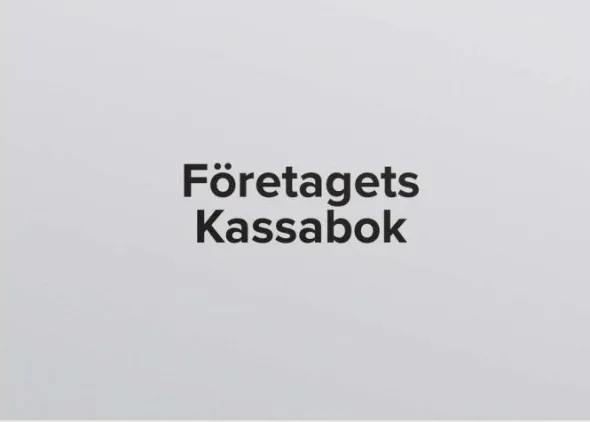 Företagets kassabok - A4 - 297x210mm