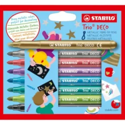 Färgpenna Stabilo Trio Deco 8-pack