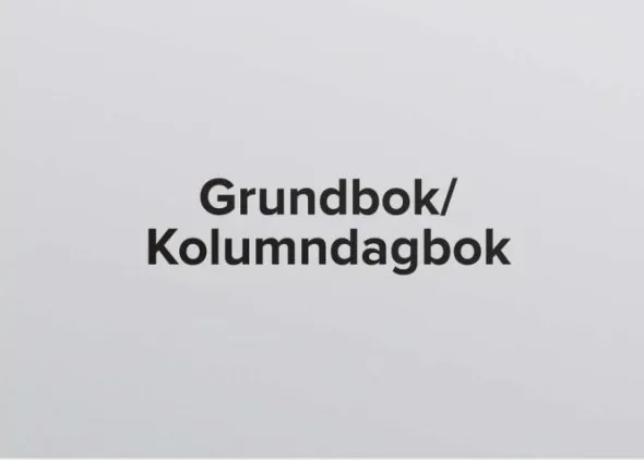 Grundagbok/kolumndagbok - A4 - 297x210mm