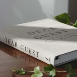 Guest Book Large Rough Linen