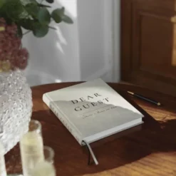 Guest Book Large Rough Linen