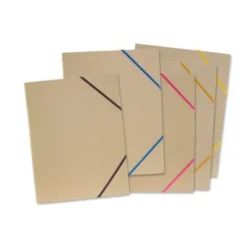 Gummisnoddsmapp A4 5-pack Natur