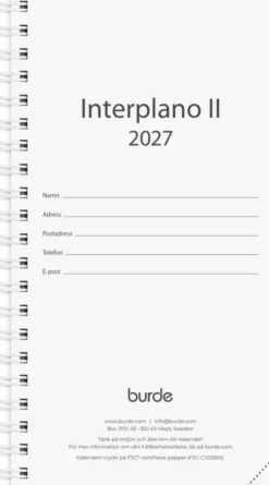 Interplano II kalenderrefill 2027