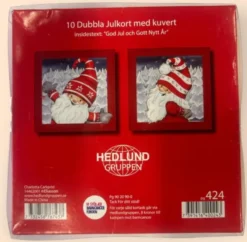 Julkort Barncancerfonden 10-pack Tomte med röd luva