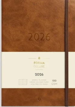 Kalender Agency Forma Deluxe brun 2026