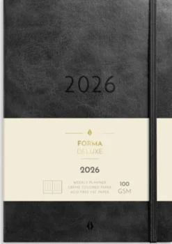 Kalender Agency Forma Deluxe svart 2026