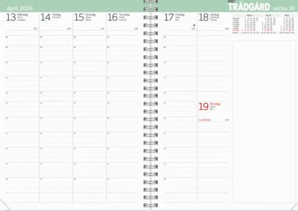 Kalender 2026 Allt om Trädgård