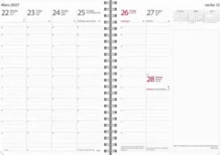 Kalender Business A5 svart skinn 2027