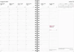Kalender Business beige konstläder 2027